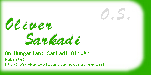 oliver sarkadi business card