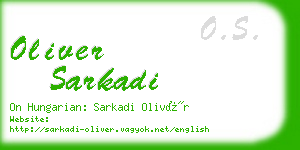 oliver sarkadi business card